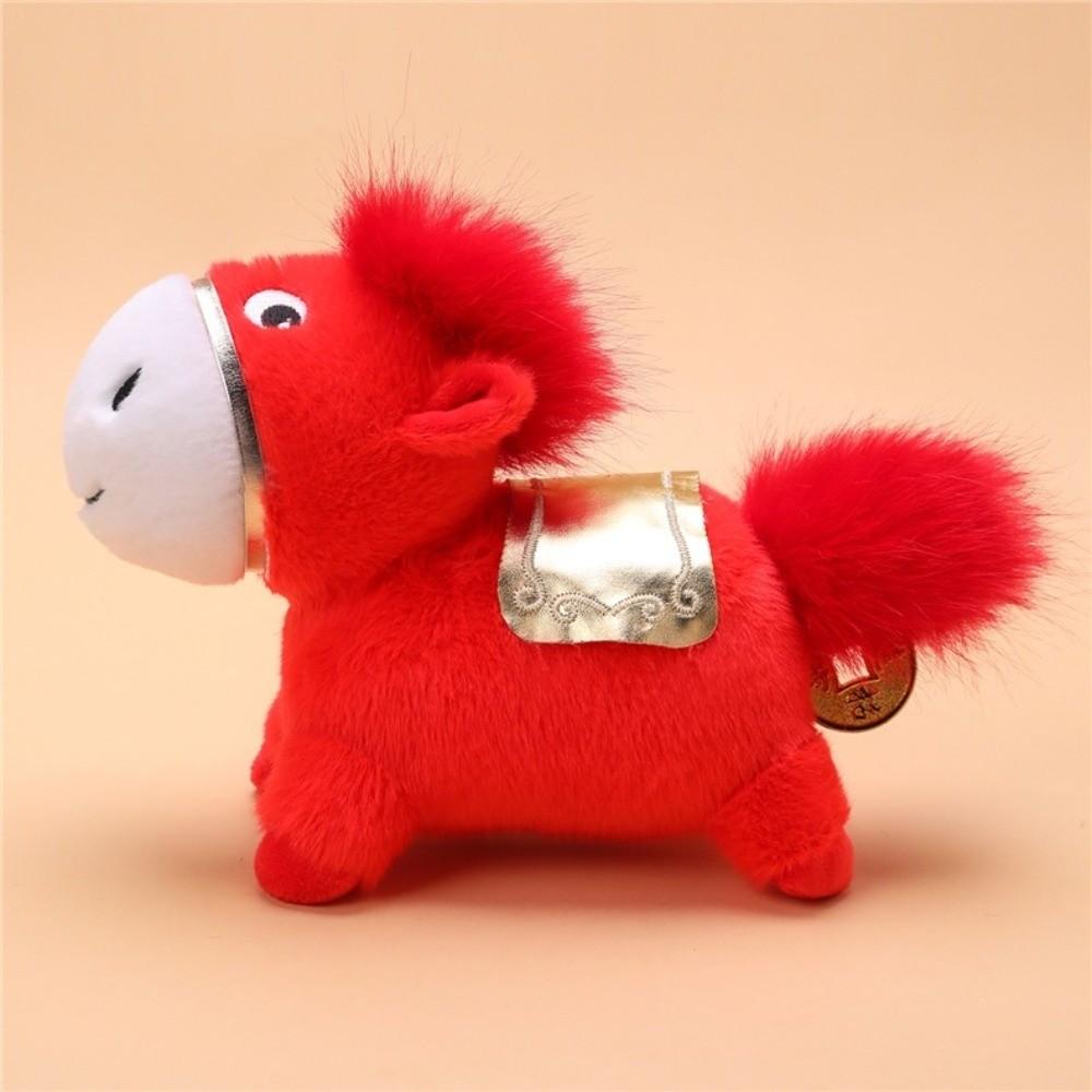 Mascot Dolls Lucky Horse Plush Toys Cute Zodiac Pony Figurine  Chinese New Year