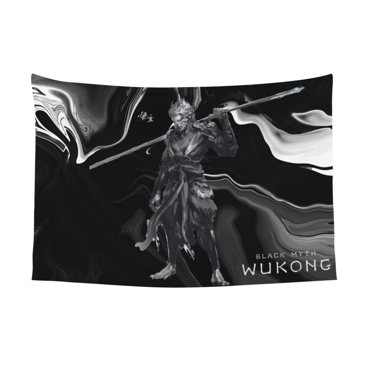 

Настенное искусство Черный миф Средняя школа Укун Самая популярная игра Украшение занавеса на стену Декор стены Фон Ткань 152x105cm 40x60in