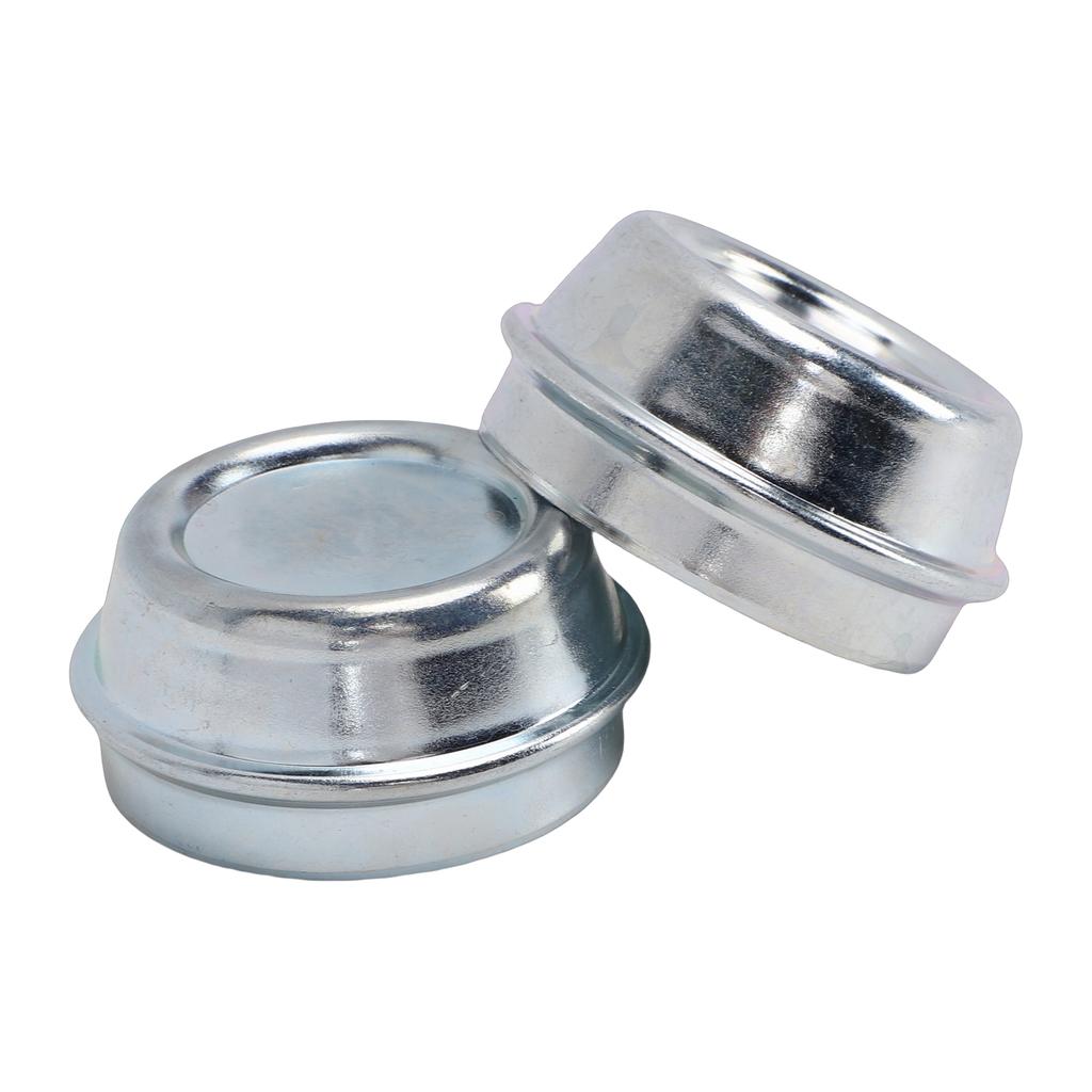 2pcs 48mm Trailer Hub Dust Cap Galvanized Steel Trailer Wheel Hub Grease Cover Replacement for Alko Trailer Wheel Hub