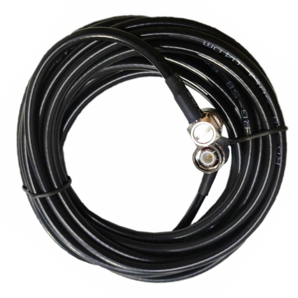 For EZ-Guide 15FT TNC Male To Male 90 Degree Leader Antenna Cable For GPS 50449 CFX-750 Receiver Extension Cord Black