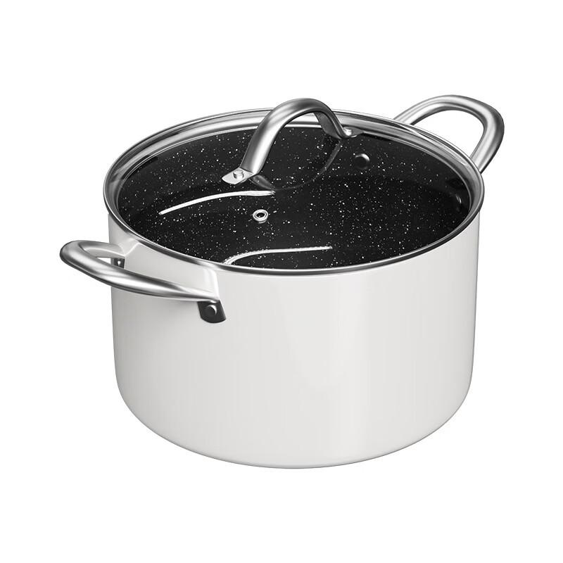 ZISIZ Ceramic Coated Iron Soup Pot