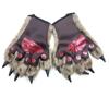 1 Pair Fluffy Werewolf Paws Mitten Fingerless Gorilla Gloves Halloween Wolf Gloves  Costumes