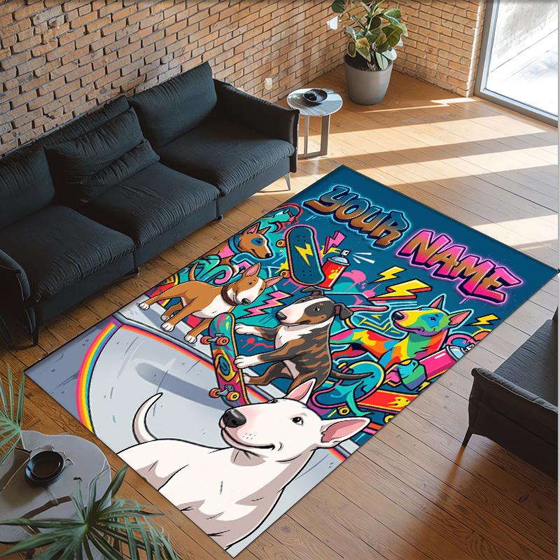 Other Similar Designs Theme Crystal Velvet Rug Personalized Custom Name Text Soft Floor Mat Home Decor