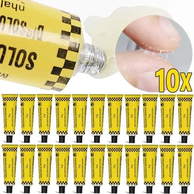 1-10 pezzi 12 g colla per riparazione pneumatici per bicicletta, automobile, moto, camera d'aria, colla per riparazione forature, colla forte per riparazione pneumatici