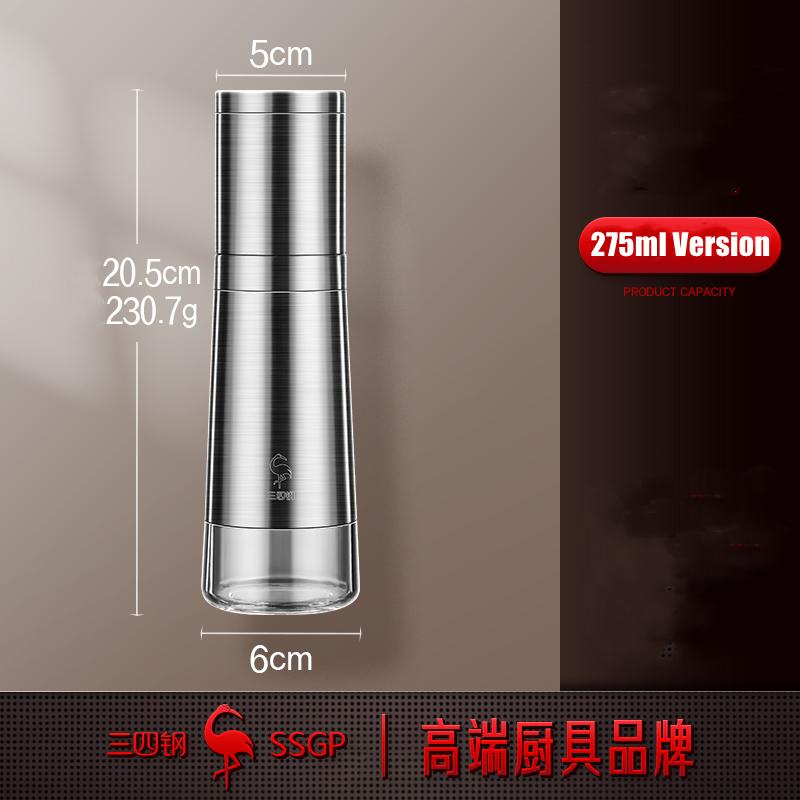 

Сертификат LFGB Нержавеющая сталь 304 Мельница для специй Роскошный керамический ротор Хорошо герметизированная Регулируемая толщина Мельница для перца, соли, тмина