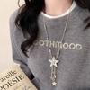Female Niche Versatile Retro Star Tassel Necklace