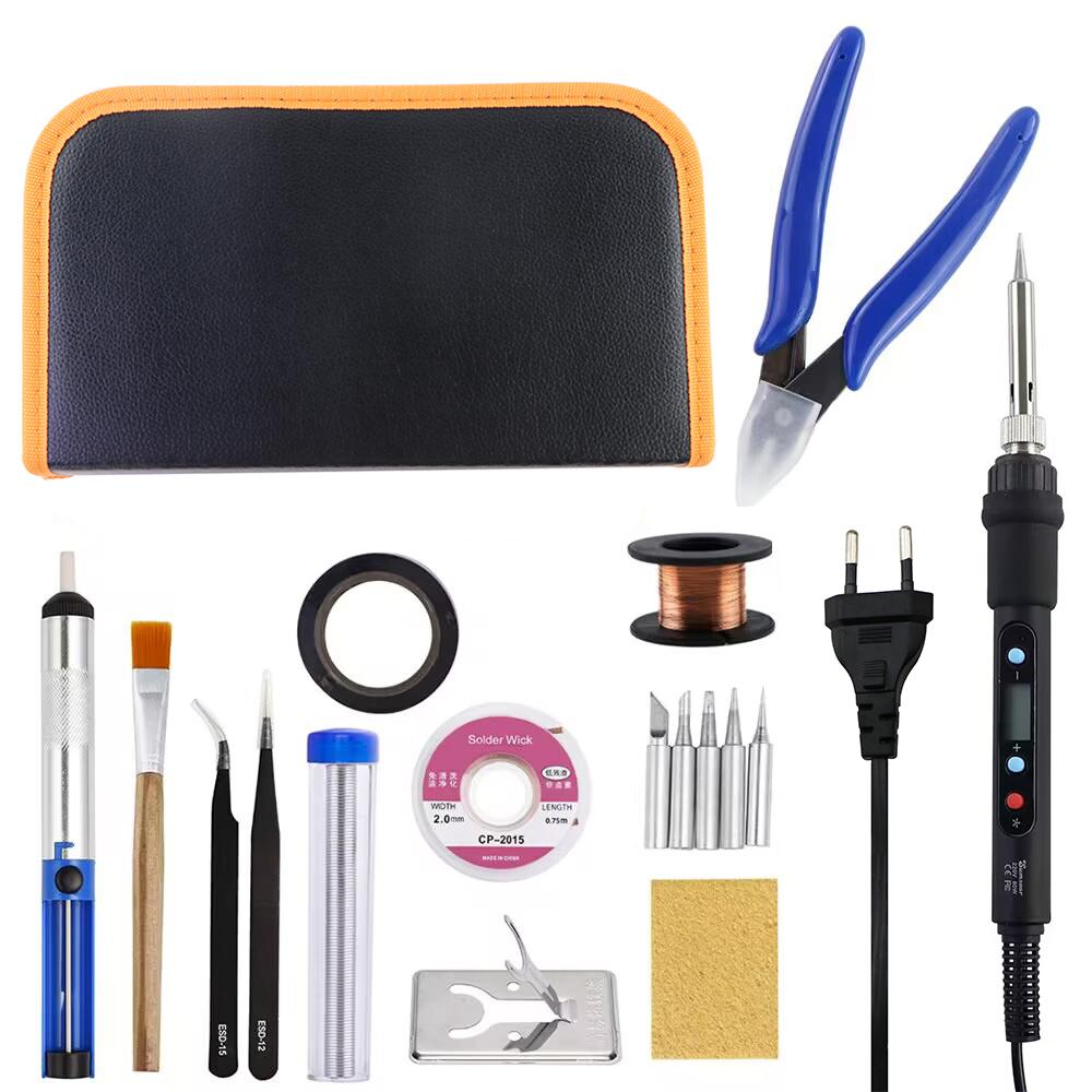 New Digital Display Adjustable Temperature Electric Soldering Iron Black 80W 110V / 220V Solder Welding Desoldering Repair Tools