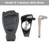 2/3/4 Buttons Smart Car Key Fob Shell Auto Car Key Case Replacement Remote Cover Fit For Mercedes-Benzc M B E Cl Sl Key Shell