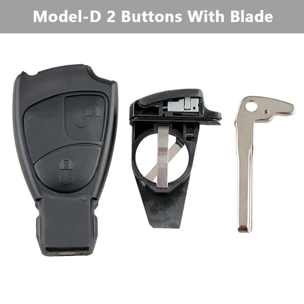 2/3/4 Buttons Smart Car Key Fob Shell Auto Car Key Case Replacement Remote Cover Fit For Mercedes-Benzc M B E Cl Sl Key Shell