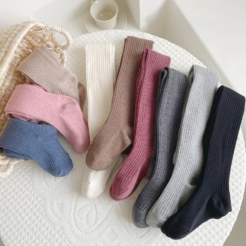 Girls' Pantyhose Children's Leggings Solid Color Kids Pantyhose Simple Tights