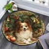 Christmas Dog Pattern Round rug,Carpet Rug for Living Room Bedroom Playroom ,Non-slip Floor Mat,Holiday Gifts and Birthday Gifts.