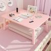 Folding Bedside Desk: Compact Floor Table for Bedroom & Dorm Study