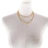 Excellent CELINE Necklace Triomphe 2-way gold-colored twist motif gold Women Used