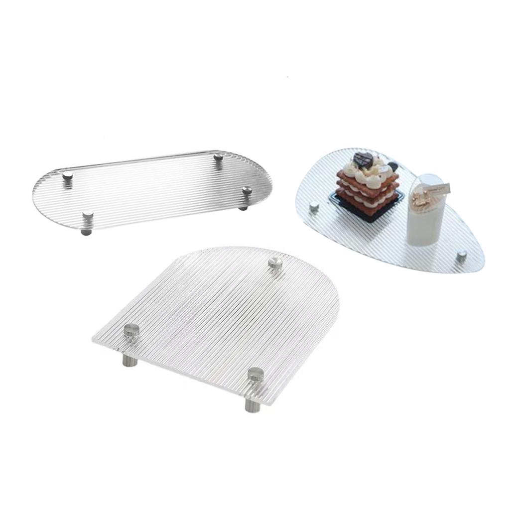 Clear Vanity Tray Transparent Acrylic Simple Modern Style Widely Used Coffee Table Tray for Family O