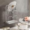 Pot Lid Organizer Pan Lid Holder Space Saving Pot Top Rack For Kitchen Countertop Dining Restaurant Cabinet Sink Pantry Home