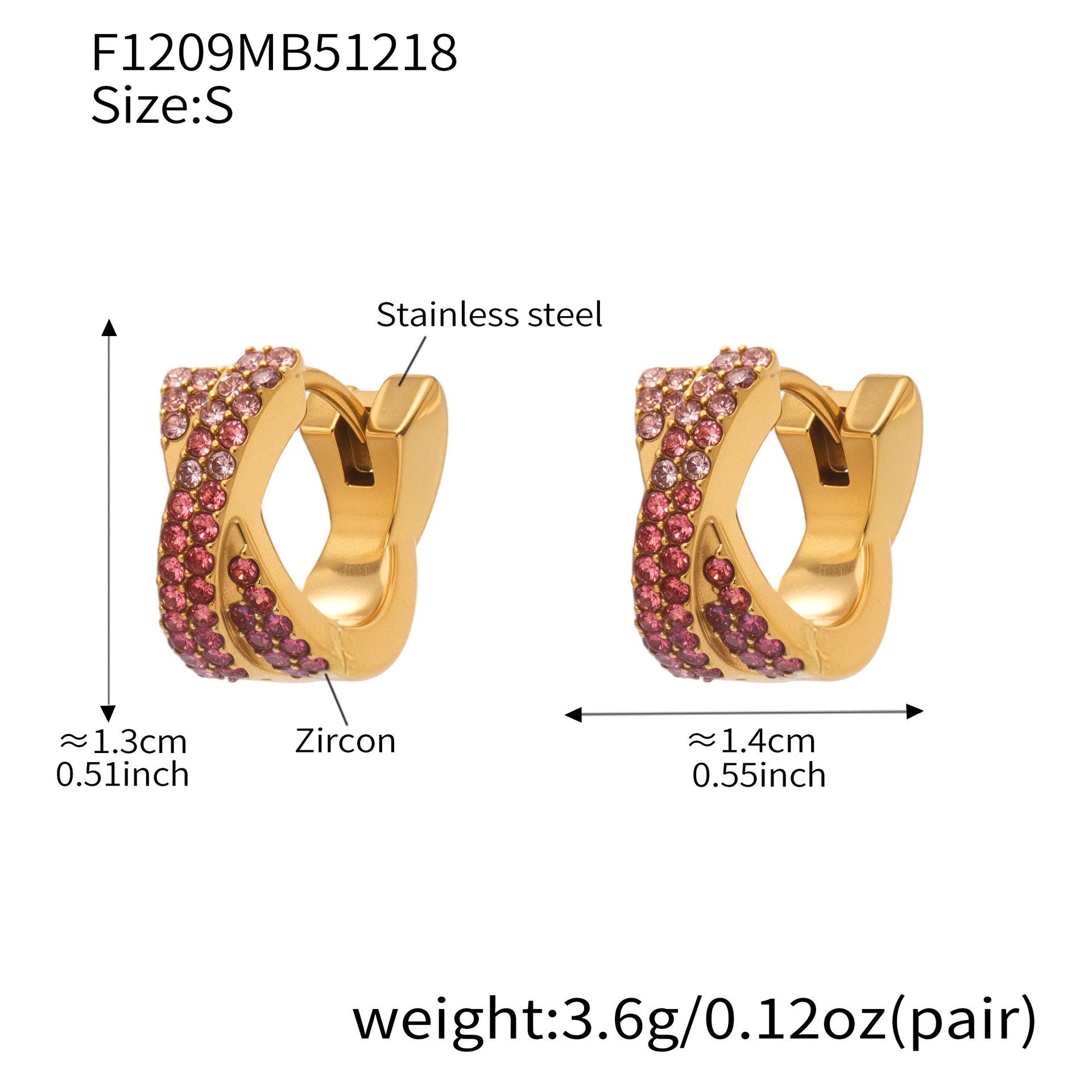 18k Gold Plated Cross-shaped Zirconia Sparkle Earrings - Elegant European & American Style