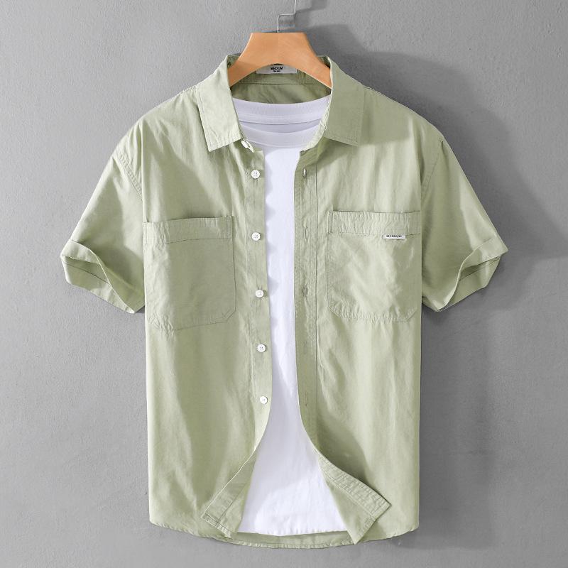 Men's Summer Casual Short-Sleeve Comfortable Loose-Fit Shirt - Versatile Fresh Workwear 706