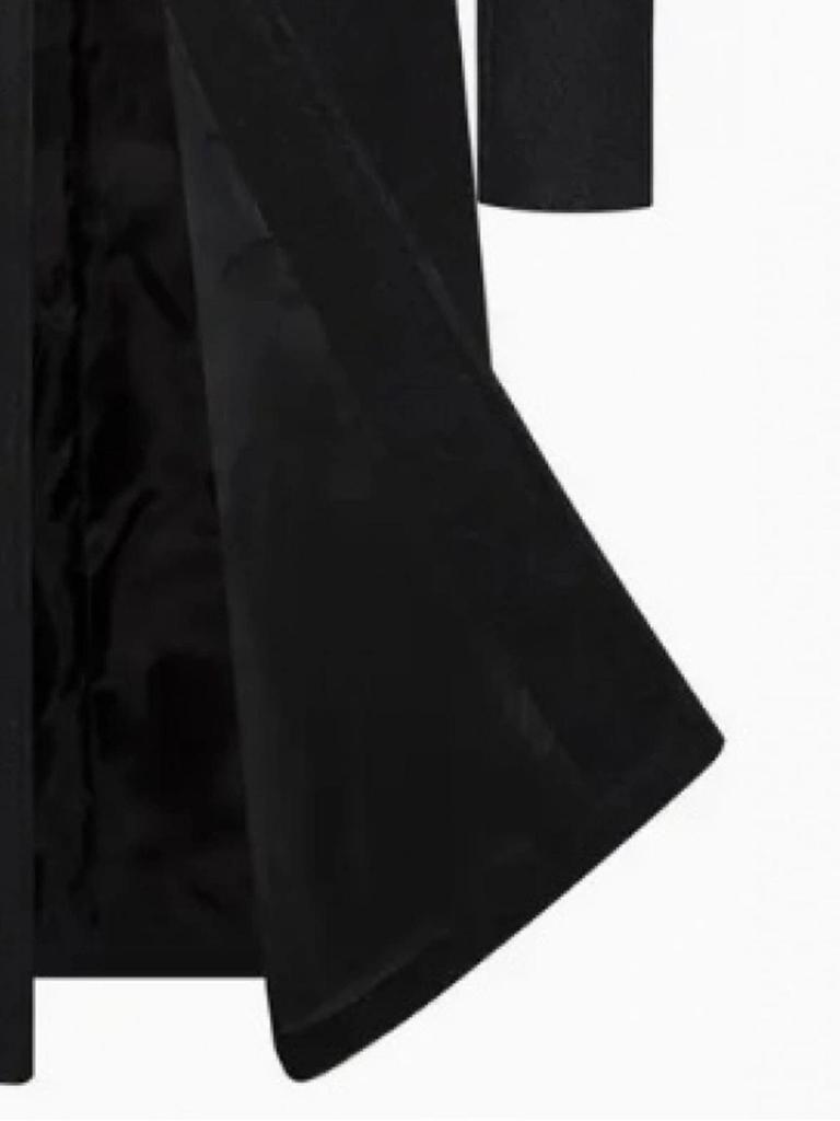 2025 Men's Wool Trench Coat - British Classic, Business Casual, Available in European and American Sizes, Elegant Long Over-the-Knee Design