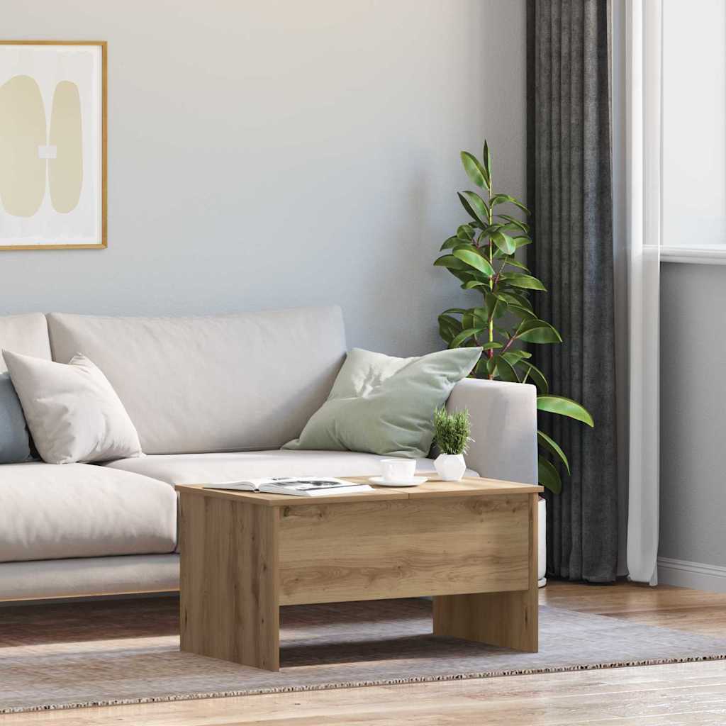 Artisan Oak Coffee Table 102 X 50.5 X 46.5 Cm Particleboard