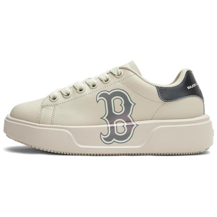 

New MLB Chunky Classic Boston Red Sox Anti Slip Wear Resistant Low Top Skateboard Shoes Unisex Cream Gray 3ASXCCB3N-43CRS 45