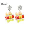 Colorful Alphabet Drop Earrings 1 Pair Acrylic Letter Dangle for Women, Glitter Funny First Trendy Day of School Earring, Teacher Appreciation