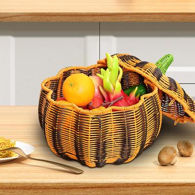 Pumpkin Storage Basket Snack Organizing Table Home Decoration Picnic Countertop Organizer for