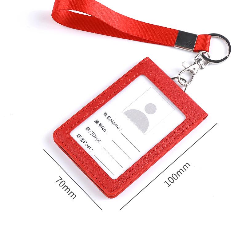 Doppelseitiger faltbarer Ausweishalter mit Lanyard für Mitarbeiter-, Studenten- oder Busausweise.