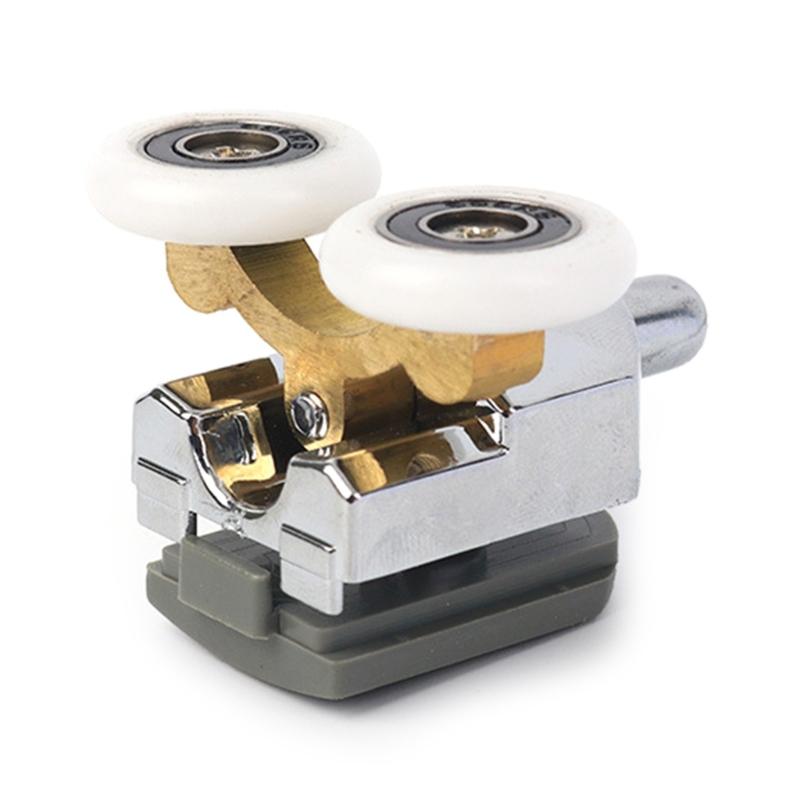 Set of 4 Curved Shower Door Rollers 23/25mm Top and Bottom Shower Glass Door Wheel Quiet Shower Door Pulley Replacement