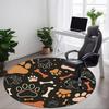 1pc Paw Prints Chair Carpet for Office, Soft, Non-Slip Polyester Mat, Office, Living Room, Bedroom, Durable Polyester Yy251207171