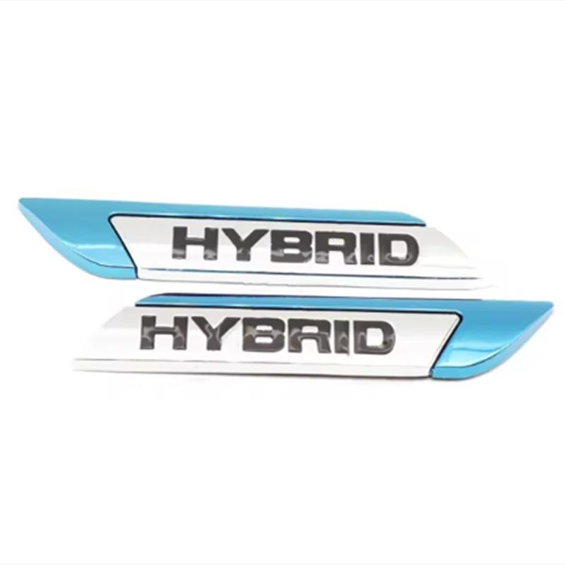 

1Pairs 3D Metal HYBRID Logo Side Fender Car Emblem Badge Sticker Decals For Toyota Prius Camry Rav4 Crown Auris C-HR Yaris Prado 2pcs синий