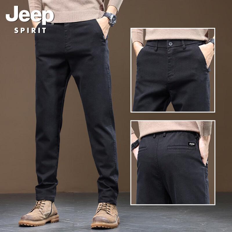 JEEP SPIRIT Men s Relaxed Straight-Leg Casual Pants 36