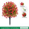 Violet Eucalyptus Garden Stake: Realistic Faux Flower Decoration with Ground Peg