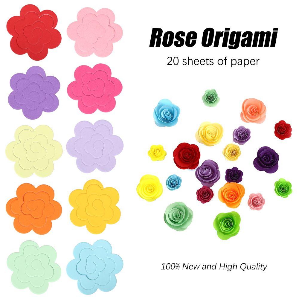 Partially Prepared Products Manual Material Rose Origami Paper Folding Origami Art Craft Paper