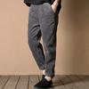 Fashion Plus Size Elastic Waist Corduroy Pocket Pants Long Pants