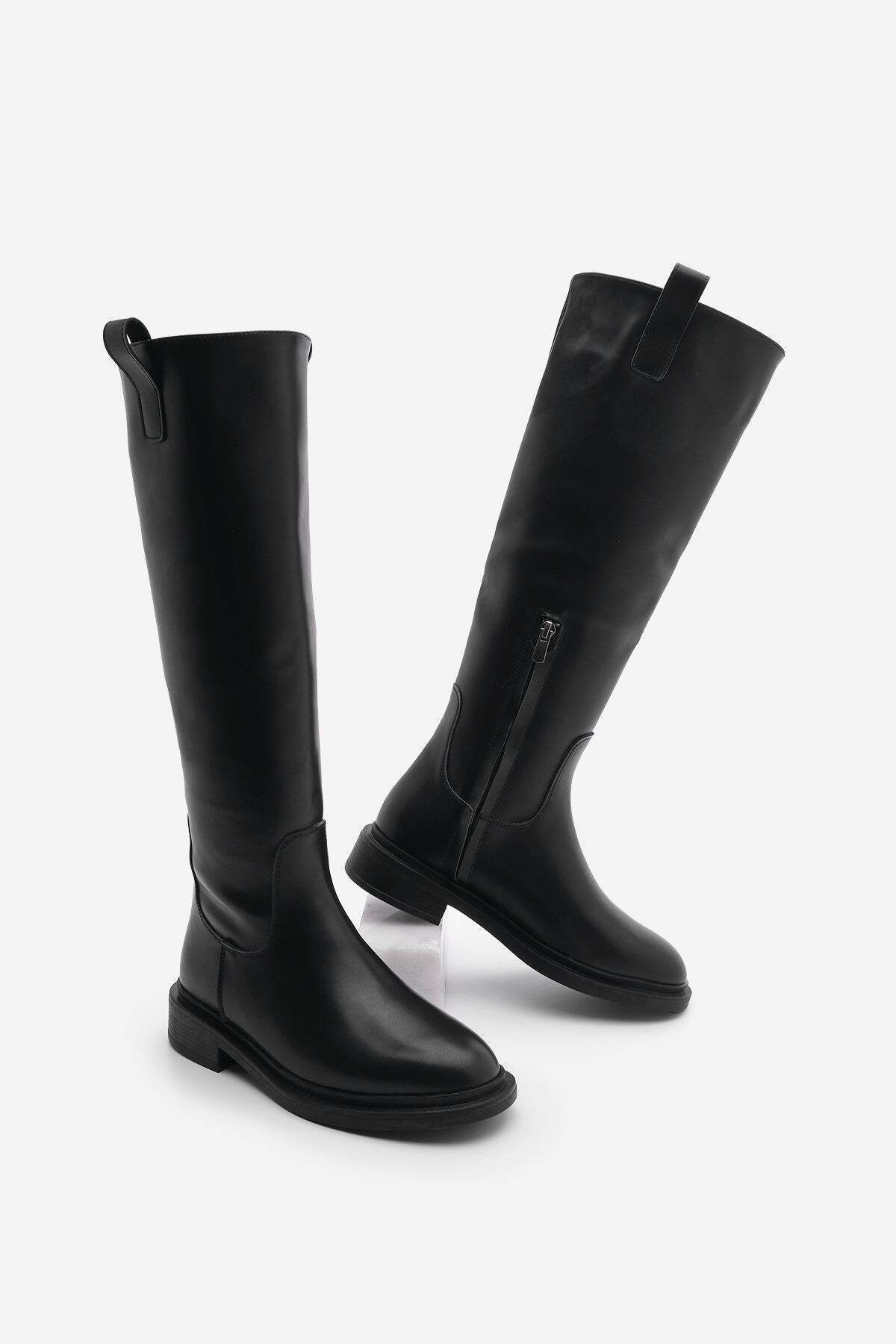 

Women Modern Stylish Fashion Boots Boots Faux Leather Internal Side Zipper Casual Boots Sonate Black 36