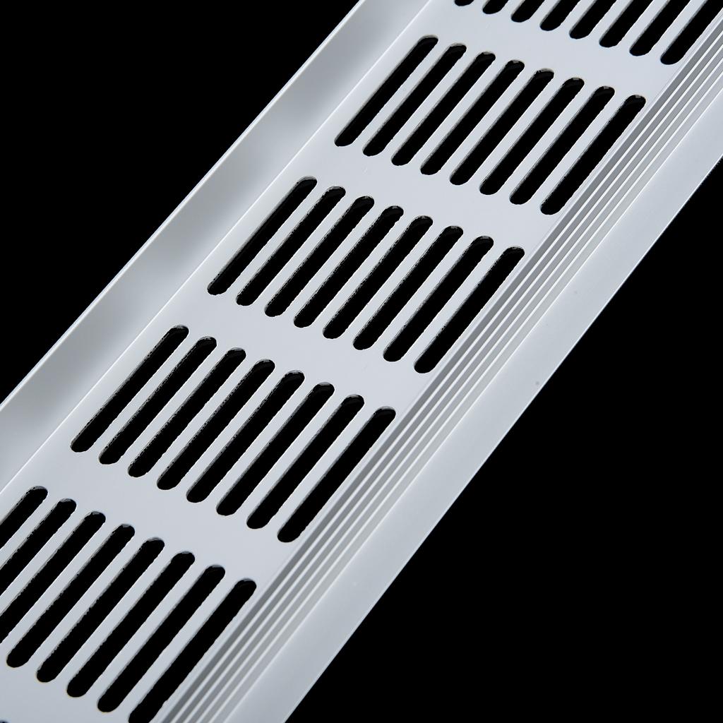 80*200/80*300/80*350 Silver Air Vent Louvred Grill Cover Ventilation Grille Ventilation Grille For Cabinets Wardrobes Cupboard