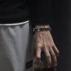 5mm Double Dragon Head Keel Bracelet Fashion Vintage Men Personality Exaggerated Punk Style Animal Senior Sense Bracelets Jewelry Gifts Accessories