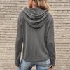 GMXIA Women's Fall Long Sleeve Hooded Drawstring Pullover Top
