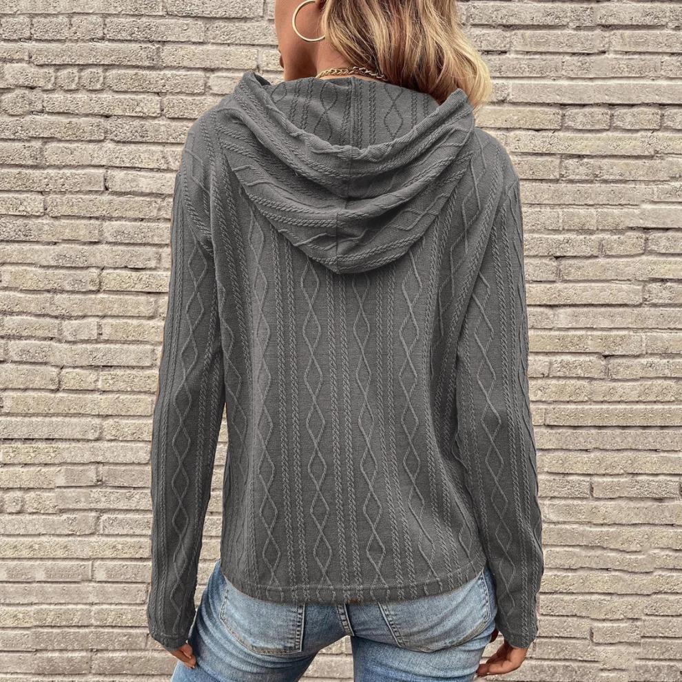GMXIA Women's Fall Long Sleeve Hooded Drawstring Pullover Top