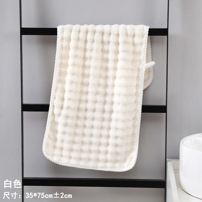 Towel summer new coral fleece bubble hemming multi-color face towel soft water absorption is not easy to lose hair face towel