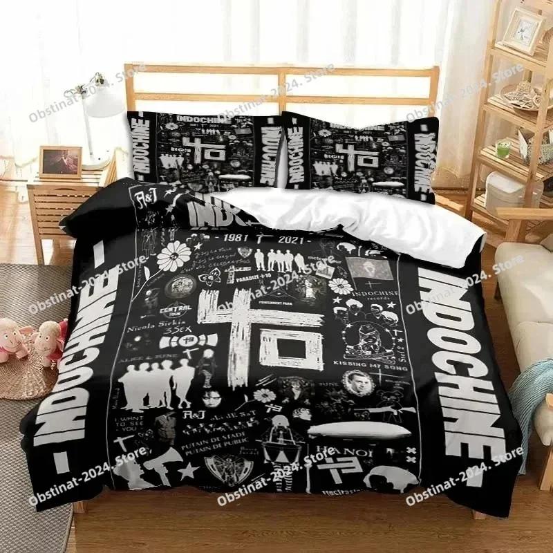 Set Biancheria da Letto con Stampa 3D Logo Roccia Indocina Matrimoniale Singolo King Copripiumino Piumone Federa Bambini Bambine Adulti Camera da Letto
