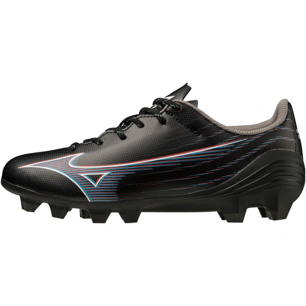 Mizuno Alpha SELECT Soccer Black x Ignition Red x Size 2E Jr. Cleats, Lightweight, Junior, Men s, Blue, 24.0 cm,