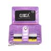 Creative Lady's Purse Laser PU Leather Embroidery Bank Card Bag Card Cover Buckle Zip Change Purse.