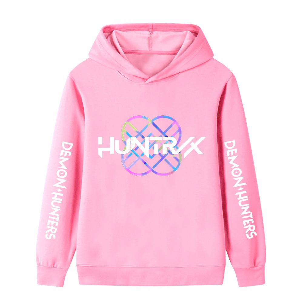 B1195XX Kids Boys Girls Kpop Rumi Zoey Mira Huntrix Print Long Sleeves Hoodie