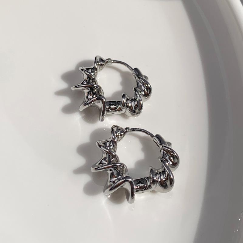 

Европейские и американские геометрические серьги из металла неправильной формы - Женский уникальный дизайн высокого качества