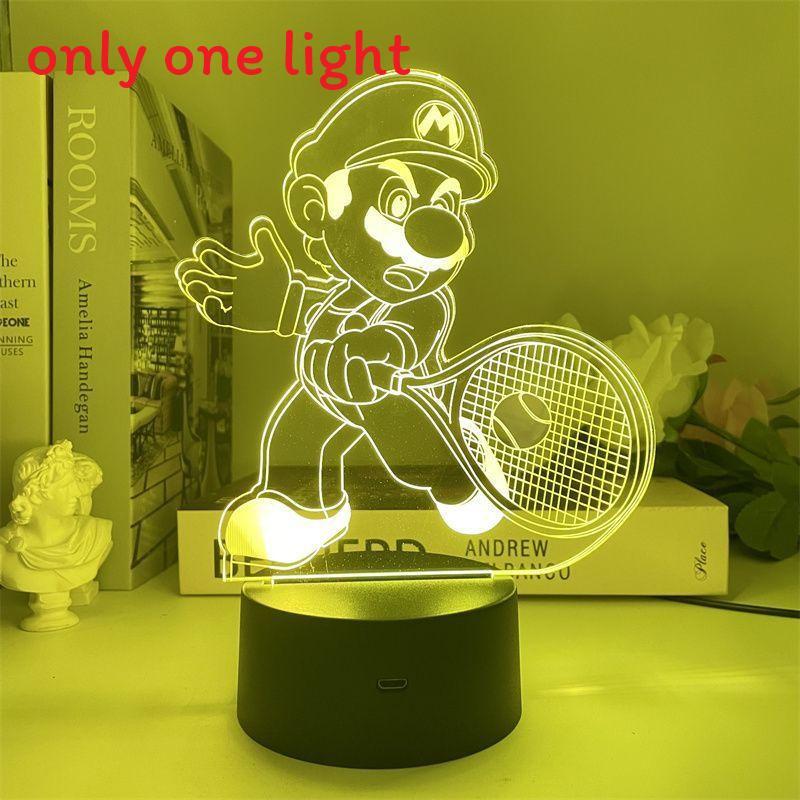 Super Mario Usb Night Light With Color Changing Led For Gaming Room Decor