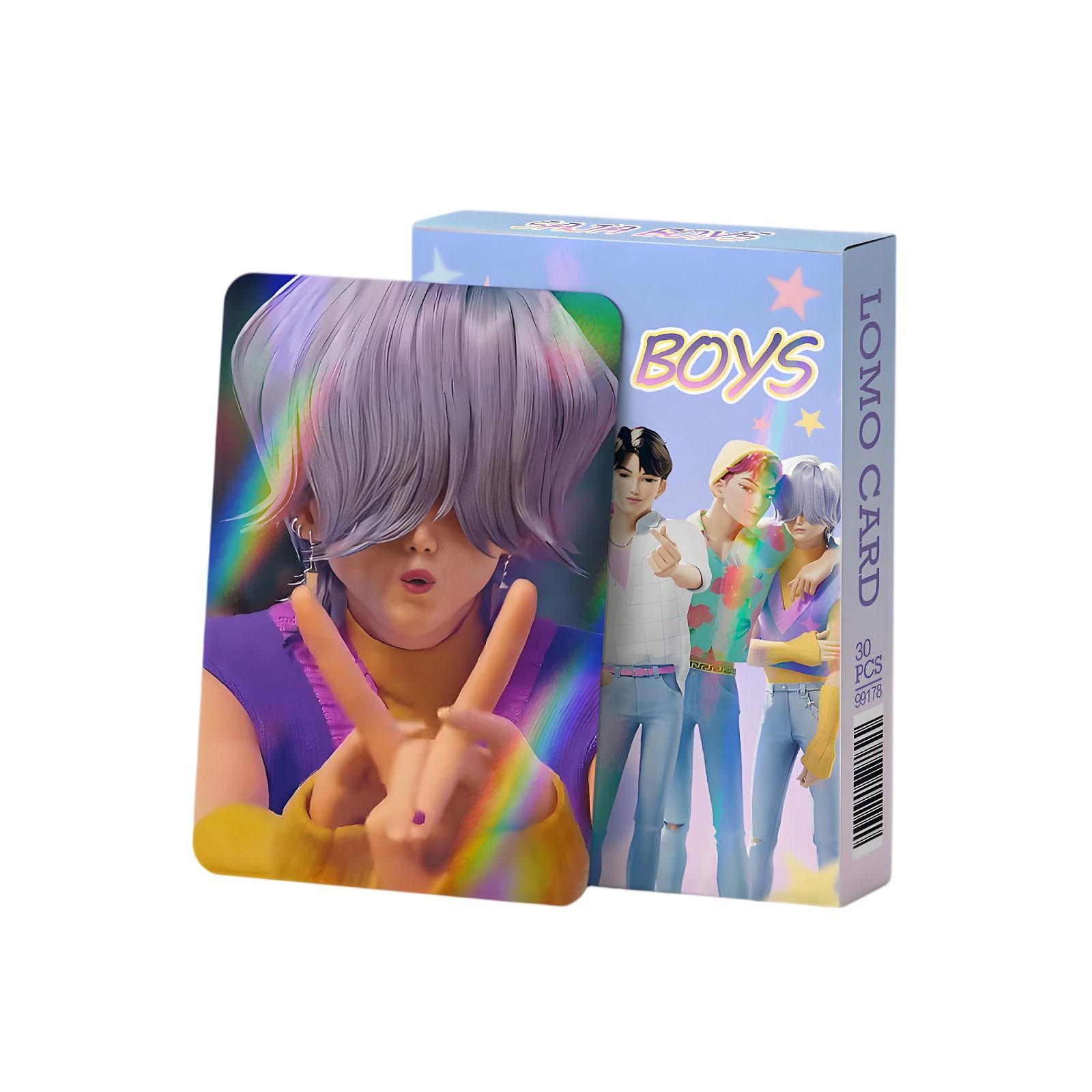 

30 Лазерных Карточек Мультяшные Коллекционные Фотокарточки Девушка-Ведьмак Группа Шака Бойз-Группа Флэш-Карточка LOMO-Карточка One Size