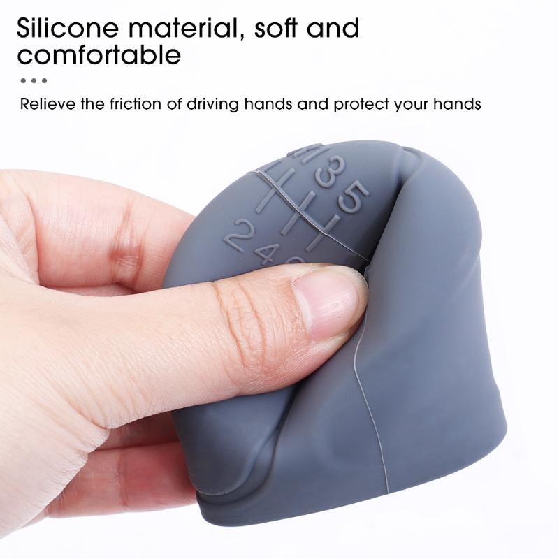 Car Silicone Gear Shift  Cover Gear Shift Non-Slip Grip Handle  Protective Covers Manual 6-speed Car Interior Accessories
