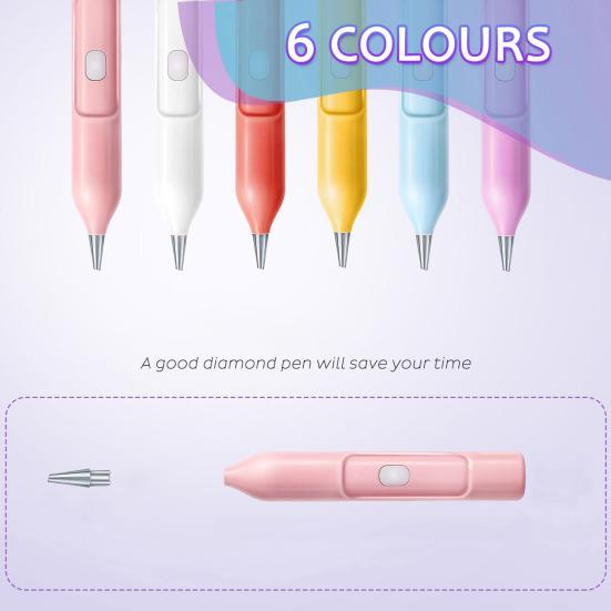 Elektrischer Diamant-Kunststift, kabelloser Diamant-Kunst-Vakuumstift, tragbarer wachsfreier Diamant-Kunst-Bastelstift für DIY-Diamant-Kunsthandwerk