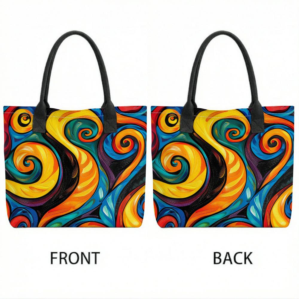  Colorful Swirl Pattern Tote Bag